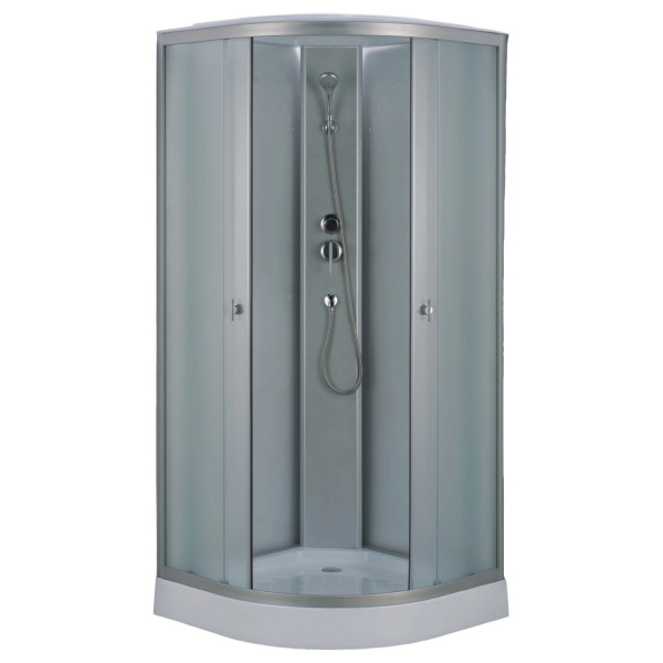 Душевая кабина Loranto 88x88x215 стекло матовое, профиль хром матовый (CS-981TM/W-90)