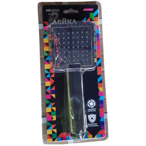 Душевая лейка Melodia Luxe 1 функция 100х100 хром (MKP26117BL)