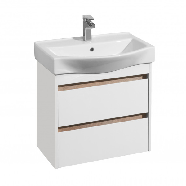 Тумба подвесная Aquaton Нортон 616x357x554 белый, дуб эндгрейн (1.A248.8.01N.T01.0)