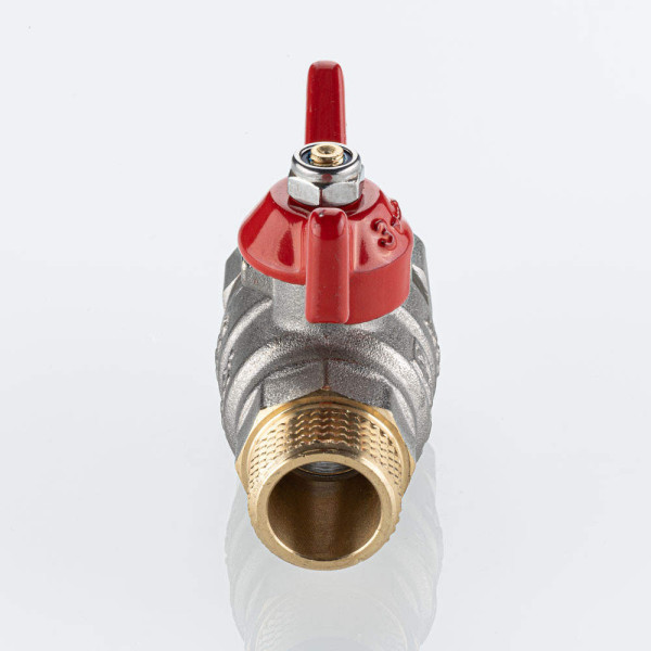 Кран 3/4" НН шаровый со сгоном Valtec Base-ГОСТ (красная бабочка) VT.226S.N.05