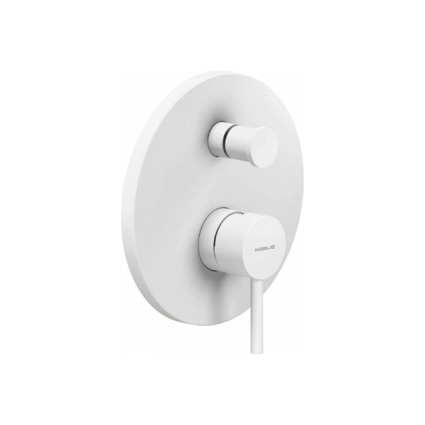 Смеситель для ванны и душа Nobili Live белый (LV00100/EWM)