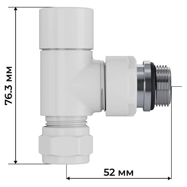 Комплект термостатический трехосевой 1/2"х15 мм Royal Thermo Design Pro М30х1,5 (Белый) (RATVXT11215WH) Комплект термостатический трехосевой 1/2"х15 мм Royal Thermo Design Pro М30х1,5 (Белый) (RATVXT11215WH)