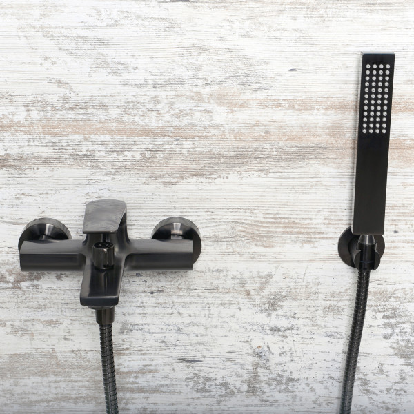 Смеситель для ванны и душа WasserKRAFT Wiese оружейная сталь (8401) Смеситель для ванны и душа WasserKRAFT Wiese оружейная сталь (8401)