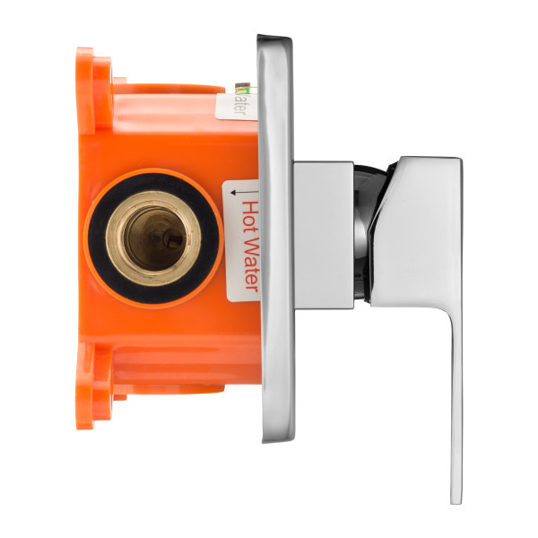 Смеситель для душа встраиваемый Swedbe Platta подключение на 1 выход в монтажном боксе хром (5522)