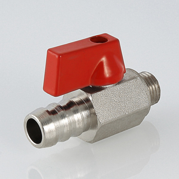 Кран 1/4" Н шаровый сливной со штуцером Valtec (красная ручка) VT.435.N.02 Кран 1/4" Н шаровый сливной со штуцером Valtec (красная ручка) VT.435.N.02