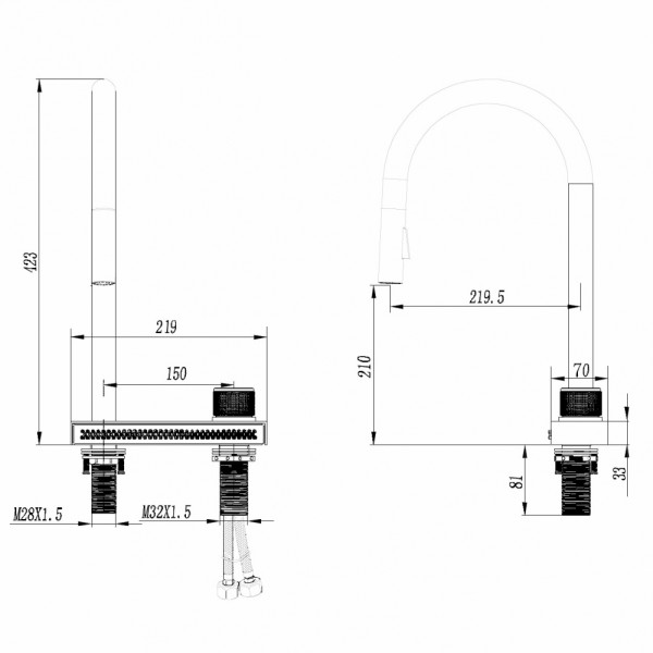 Смеситель для кухни Abber Wasser Kreis сатин (AF8114SP)