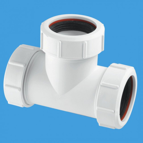 Тройник McAlpine Ду 40 (белый) (40E-WH)