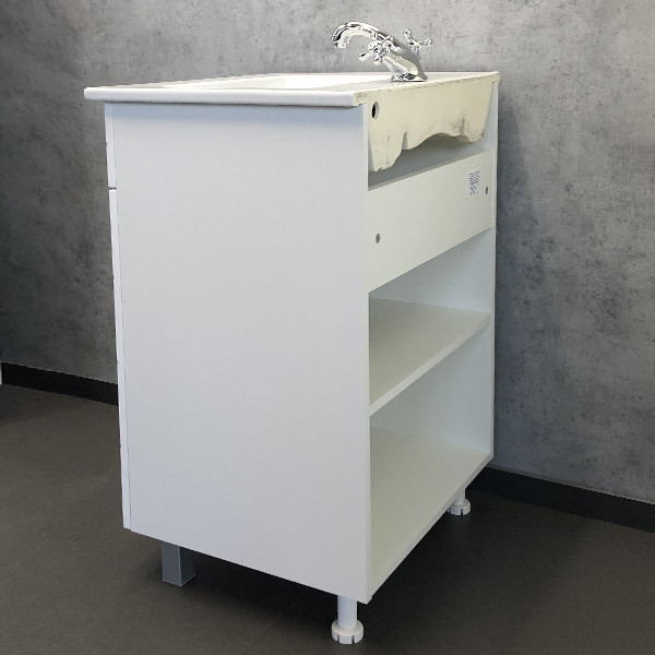 Тумба напольная Comforty Марио 610x875x465 сосна лоредо матовый с раковиной (00-00001483)