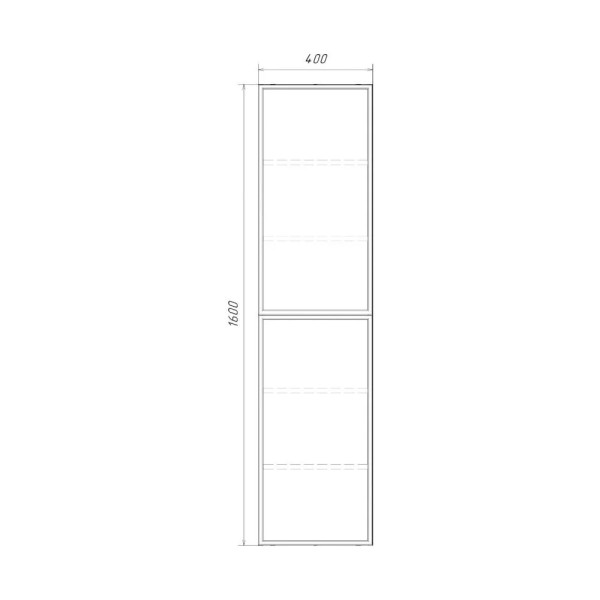 Пенал подвесной Comforty Мадрид 400x400x1600 серый шёлк (00-00017855)