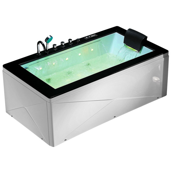 Ванна гидромассажная и аэромассажная Gemy 180х100 белая с черным (G9258) Ванна гидромассажная и аэромассажная Gemy 180х100 белая с черным (G9258)