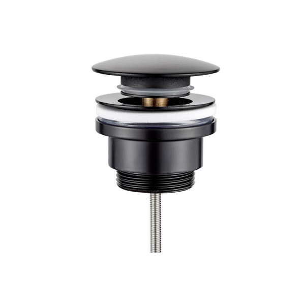 Донный клапан click-clack с большой кнопкой, черный Ledeme (L67B)