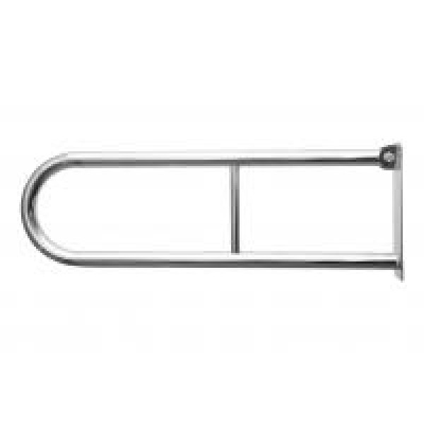 Поручень настенный откидной с держателем туалетной бумаги