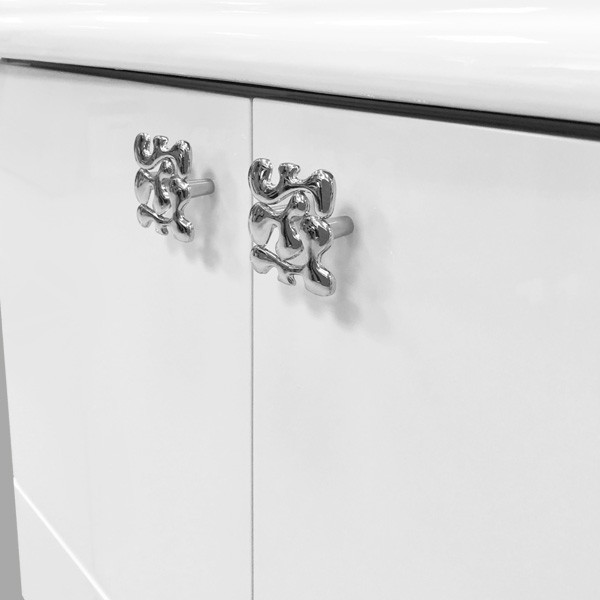 Тумба напольная Comforty Монако 800x850x490 белый глянцевый с раковиной (00-00001488)