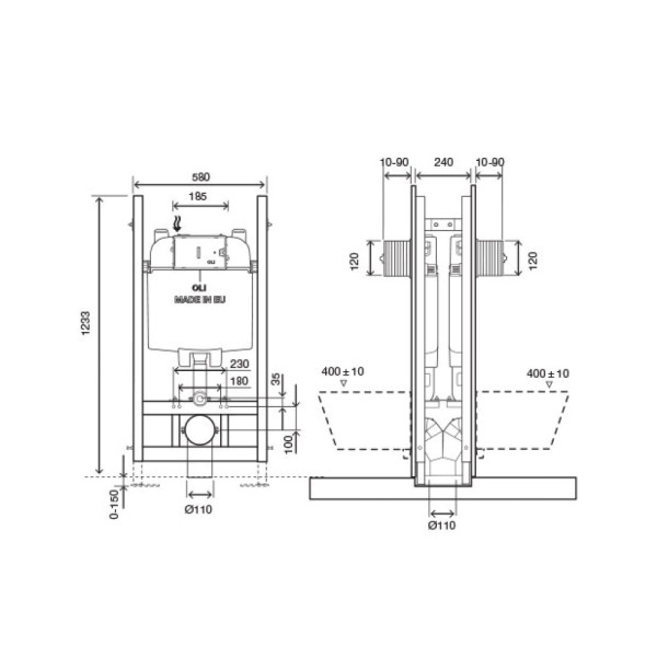 Инсталляция для унитаза Oli Plus (600859 ) Инсталляция для унитаза Oli Plus (600859 )