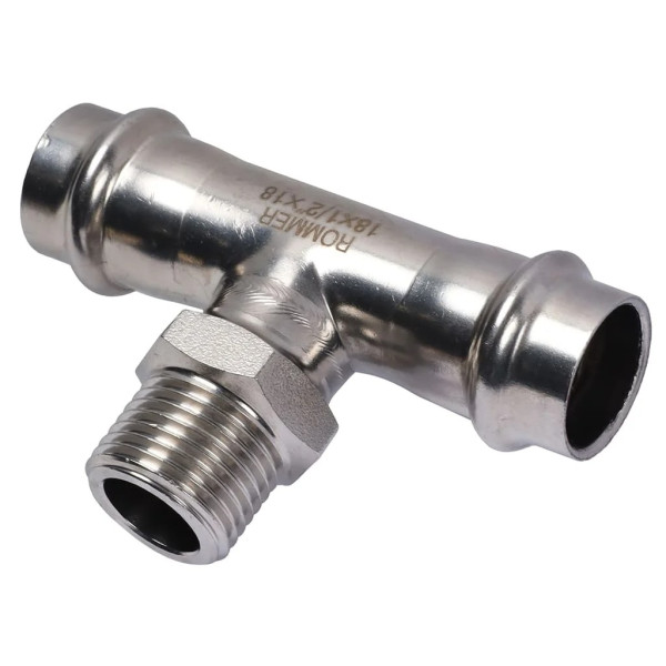 Тройник переходной 18х1/2"Вх18 Rommer из нержавеющей стали (пресс) (RSS-0015-001812) Тройник переходной 18х1/2"Вх18 Rommer из нержавеющей стали (пресс) (RSS-0015-001812)