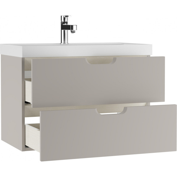 Тумба подвесная под умывальник Classica 80 Dune Серый тауп В2 Домино (DD2503T)