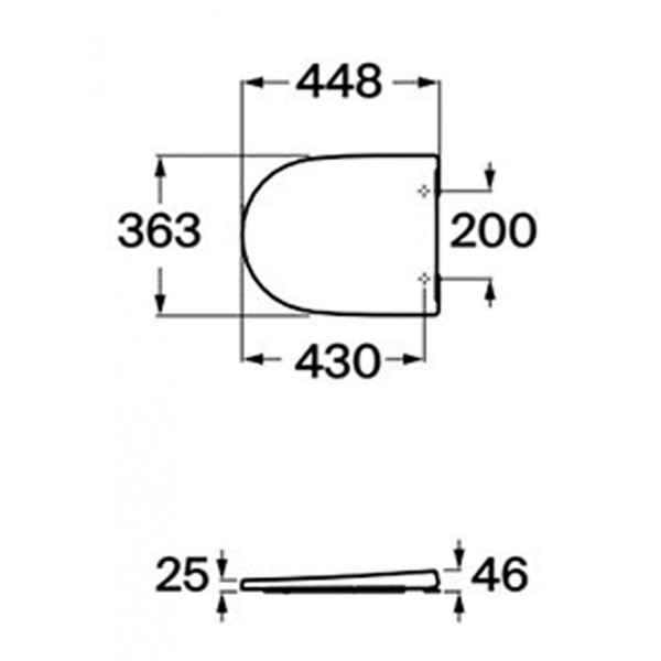 Унитаз подвесной Roca Ona 36x53x29 белый (A346687000)