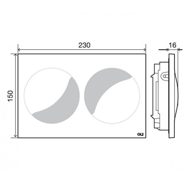Клавиша смывная Oli Moon белый (878848)