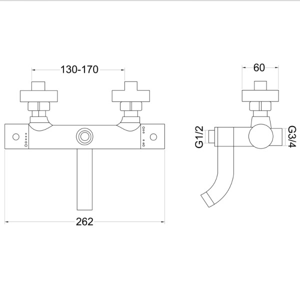 Смеситель для ванны и душа Melodia della vita Rock хром (MDV32003) Смеситель для ванны и душа Melodia della vita Rock хром (MDV32003)
