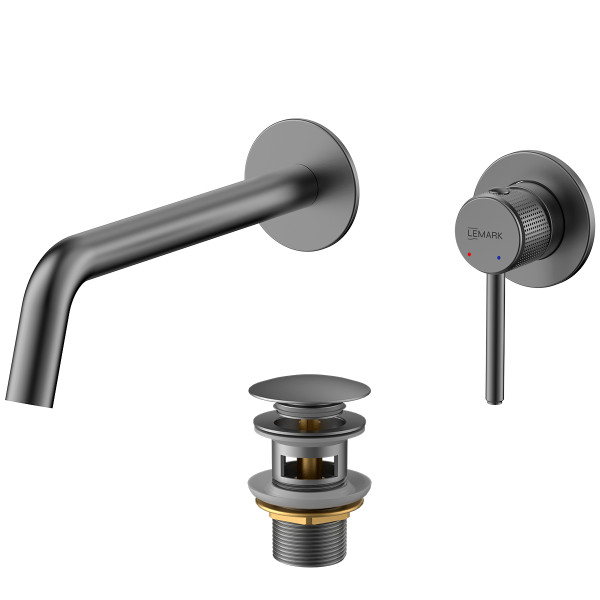 Смеситель для раковины Lemark Beluga встраиваемый графит (LMF-8033B-GM) Смеситель для раковины Lemark Beluga встраиваемый графит (LMF-8033B-GM)