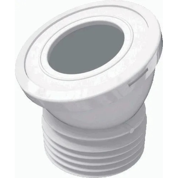 Отвод для унитаза 22,5 град. АНИ (короткий) АНИ пласт (W2228) Отвод для унитаза 22,5 град. АНИ (короткий) АНИ пласт (W2228)