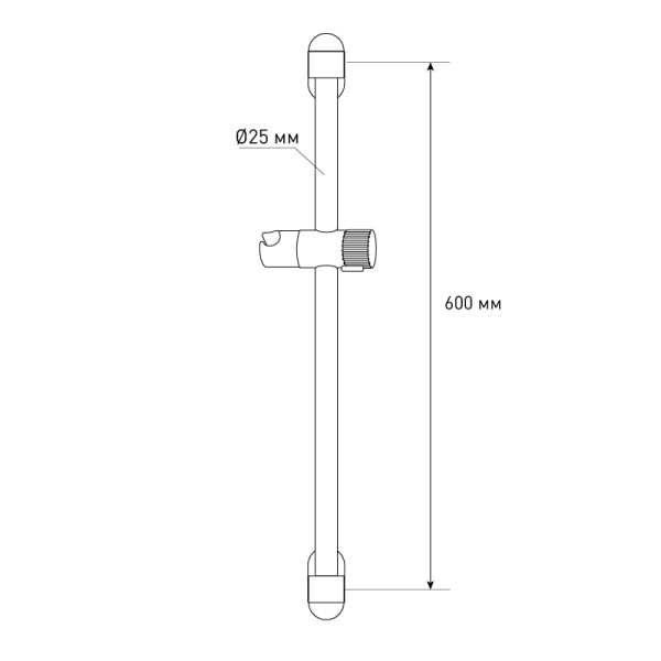 Душевая стойка Melodia d25, L=600, нерж., ABS, хром (MKP20153P) Душевая стойка Melodia d25, L=600, нерж., ABS, хром (MKP20153P)