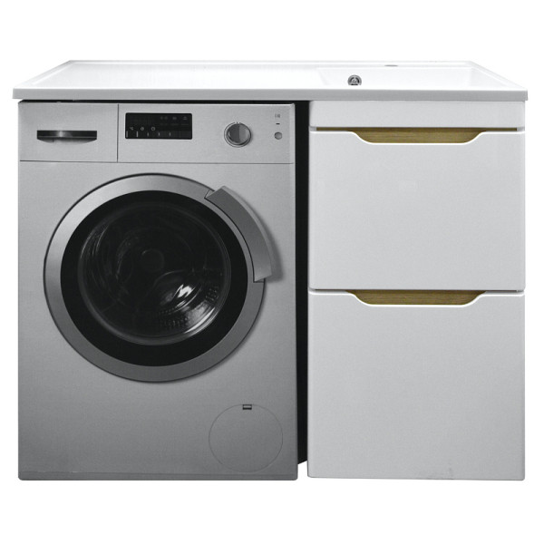 Тумба с раковиной Azario 110 Magenta под с/машинку (46) с раковиной Magenta 110 правая белая (CS00079140) Тумба с раковиной Azario 110 Magenta под с/машинку (46) с раковиной Magenta 110 правая белая (CS00079140)