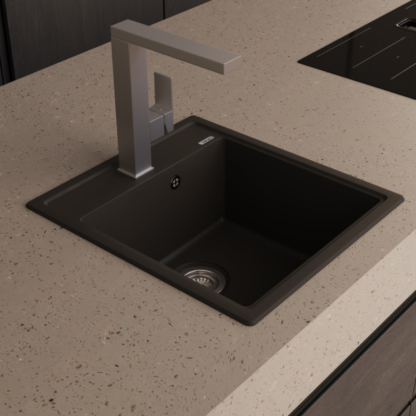 Мойка для кухни Abber Quarz 51x46x21,7 черная (AQ2901B)