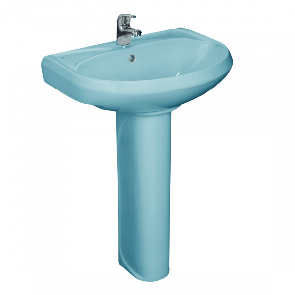 Раковина подвесная Santeri Вест голубая 57,5x47x21,4 голубая (1.3111.8.S06.11B.0)