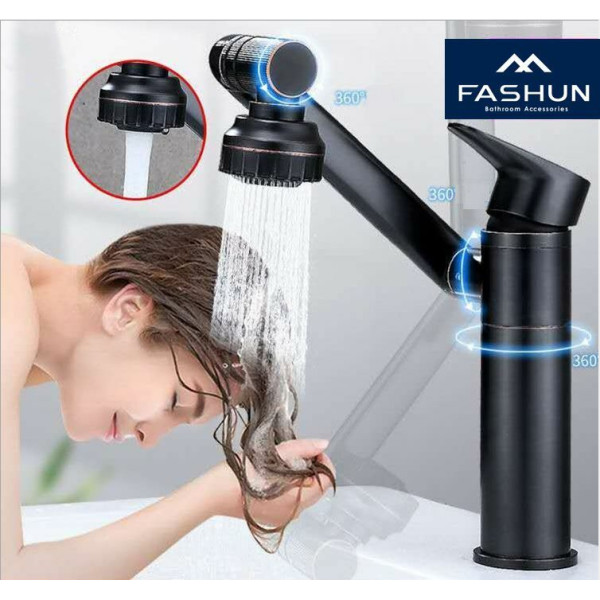 Смеситель для кухни Fashun чёрный (A4017-7)