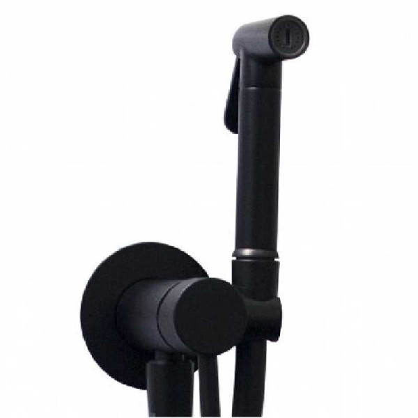 Смеситель с гигиеническим душем Paffoni Tweet Round черный (ZDUP110NO)