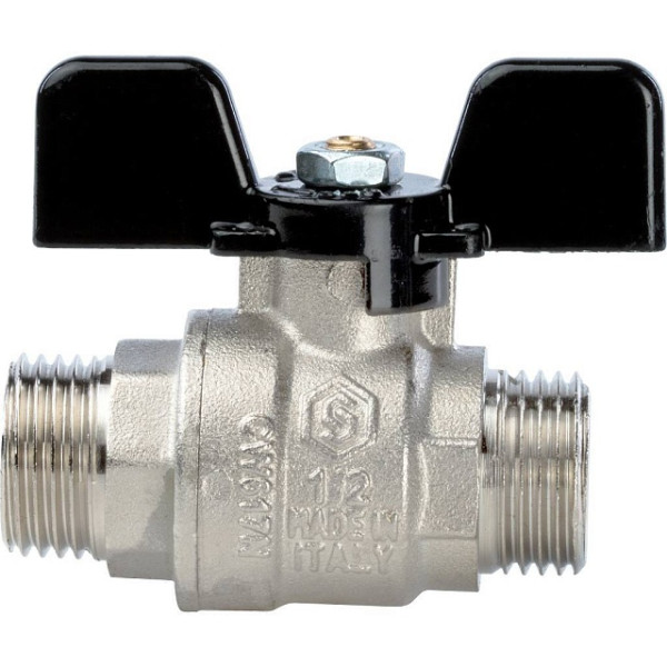 Кран 1/2" НН шаровый Stout (черная бабочка, полнопроходной) (SVB-0006-000015) Кран 1/2" НН шаровый Stout (черная бабочка, полнопроходной) (SVB-0006-000015)