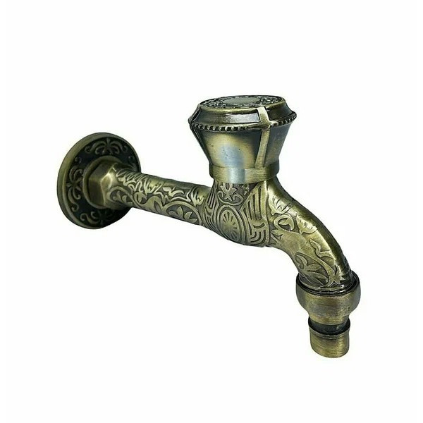 Кран вентильный сливной 1/2" со штуцером Vieir (длинный, декор бронза) (VR323) Кран вентильный сливной 1/2" со штуцером Vieir (длинный, декор бронза) (VR323)