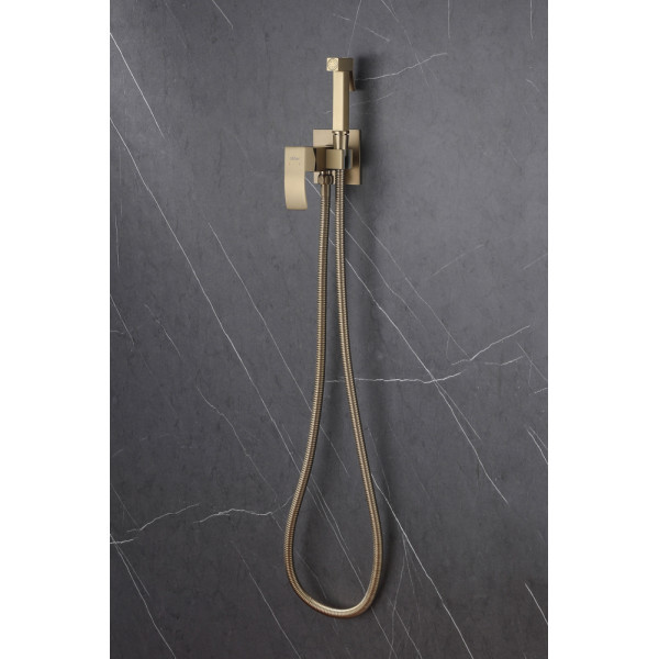 Смеситель с гигиеническим душем Abber Wasserfall Золотой (AF8625G) Смеситель с гигиеническим душем Abber Wasserfall Золотой (AF8625G)