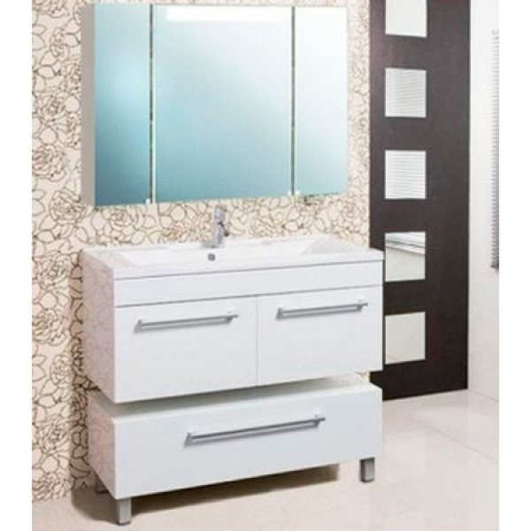 Тумба подвесная Акватон Мадрид 100 белый глянец (1A128001MA010)