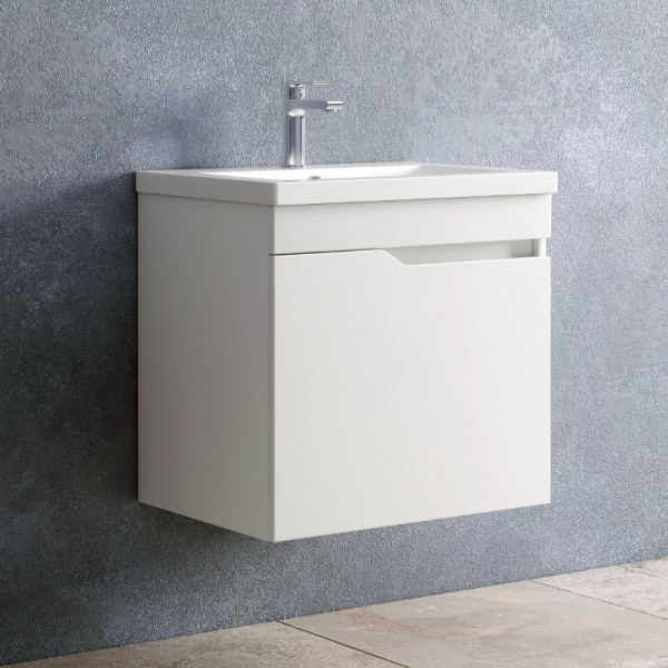 Тумба подвесная Melodia Лотос 60 (Como 60) 1 дверь белая (MFR80023WT)