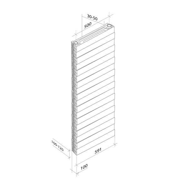 Радиатор биметаллический Royal Thermo PianoForte Tower Silver Satin 500 (22 секций) (RTPTSS50022)