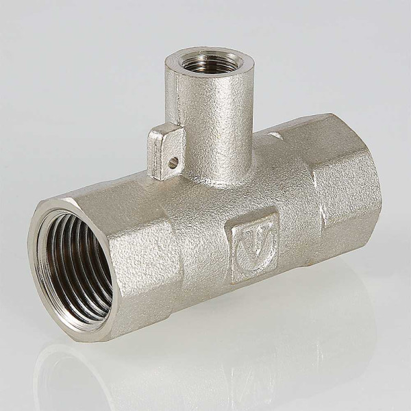 Тройник для подключения датчика температуры 1"*М10*1" Valtec (никель) (VTr.250.N.0006) Тройник для подключения датчика температуры 1"*М10*1" Valtec (никель) (VTr.250.N.0006)