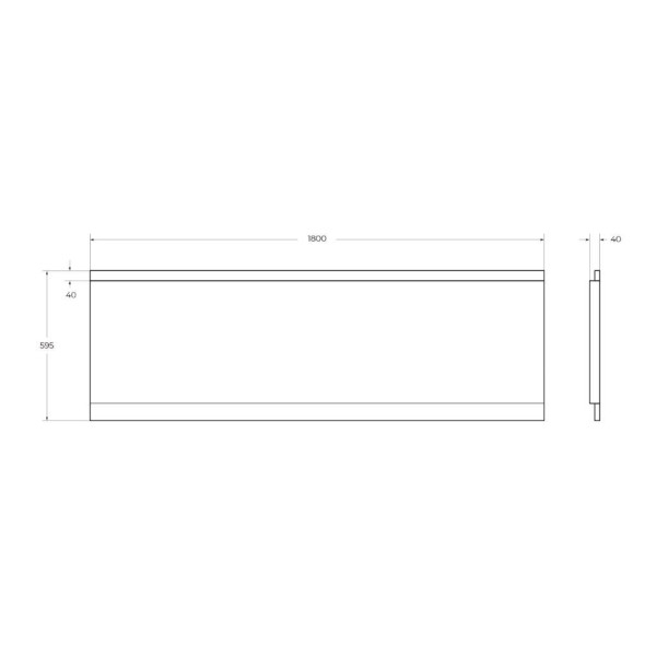 Экран фронтальный Cezares 180x59,5x4 белый (EM-180-F-SCR-W37)