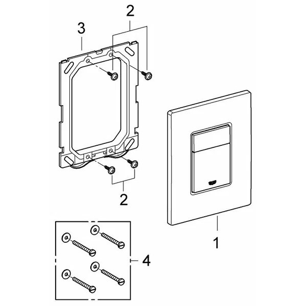 Клавиша смывная Grohe Skate Cosmopolitan холодный рассвет глянец (38732GL0)