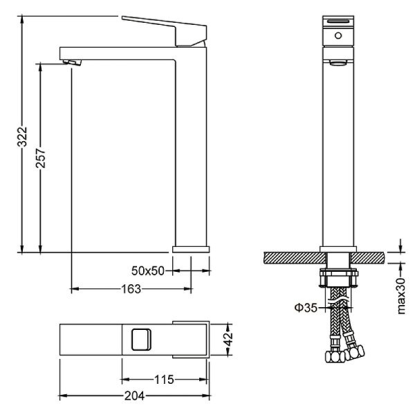 Смеситель для раковины Timo Briana золотой, короткий излив (7111/17F) Смеситель для раковины Timo Briana золотой, короткий излив (7111/17F)