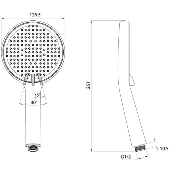 Душевая лейка Milardo Ideal Spa хром (ILS3FCRM18)