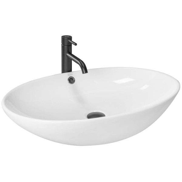 Раковина накладная Rea Olga 63x41,5 белый (REA-U1060)