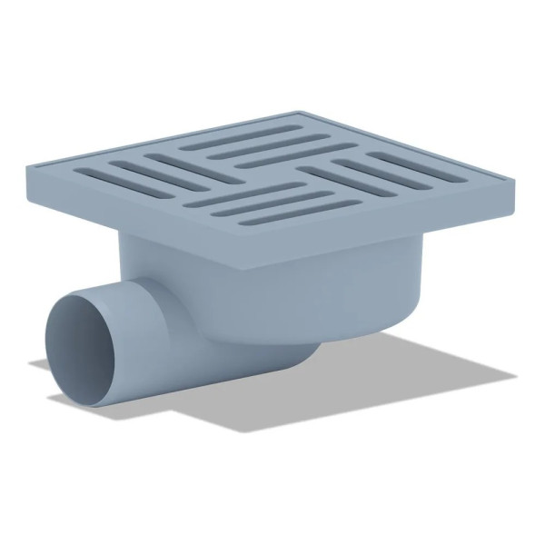 Трап горизонтальный 50 мм. (150*150) АНИ нерегулируемый, с сухим затвором (решетка пластик) АНИ пласт (TQ5110)