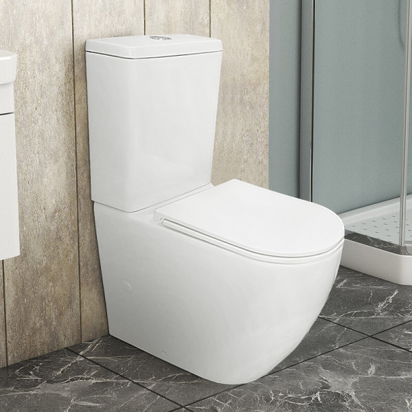 Унитаз напольный Azario Grado с сиденьем с микролифтом белый (AZ-2141 UQ1)