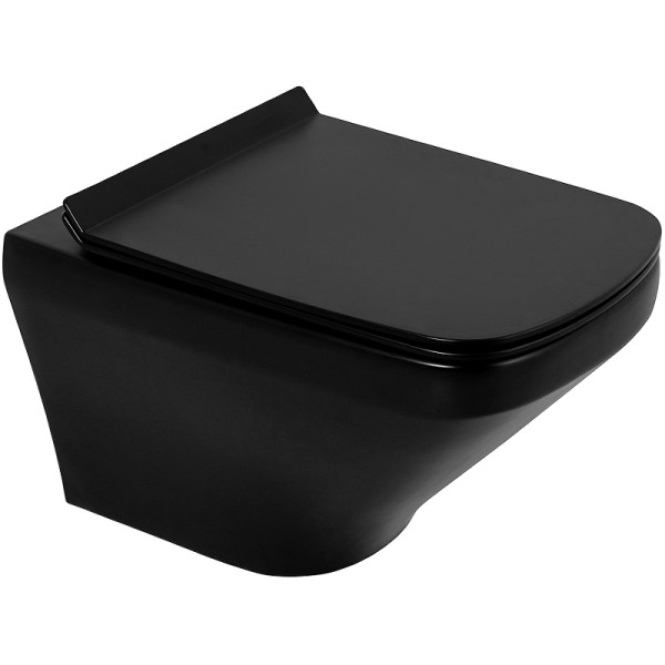 Унитаз подвесной BelBagno Sela безободковый (BB3201CHR-MB/BB3201SC-MB)