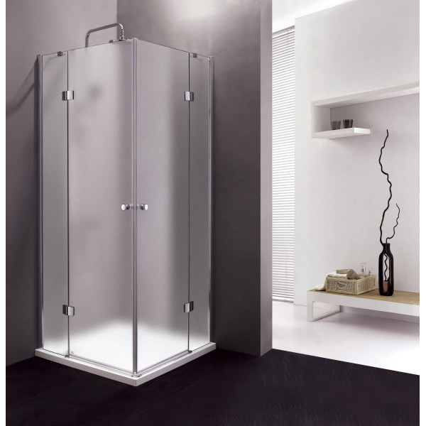 Душевой уголок Cezares Verona 100x100x195 стекло матовое, профиль хром (VERONA-W-A-2-100-P-Cr)