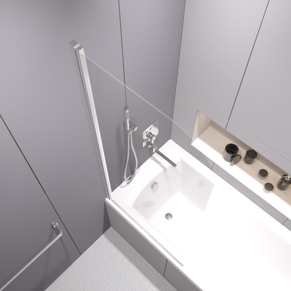 Душевые шторки для ванн RGW Screens 70x150 стекло прозрачное, профиль хром (411110907-11)