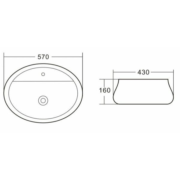 Раковина накладная BelBagno белая (BB1399)