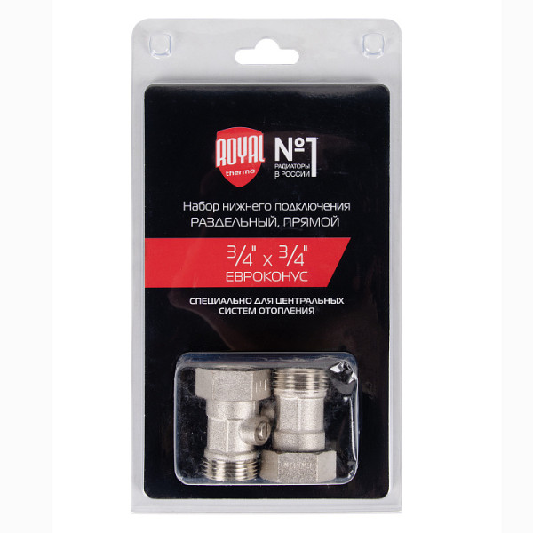 Комплект фитингов со встроенным шаровым краном Royal Thermo 3/4"х3/4"EK (RTE 07.0020) Комплект фитингов со встроенным шаровым краном Royal Thermo 3/4"х3/4"EK (RTE 07.0020)